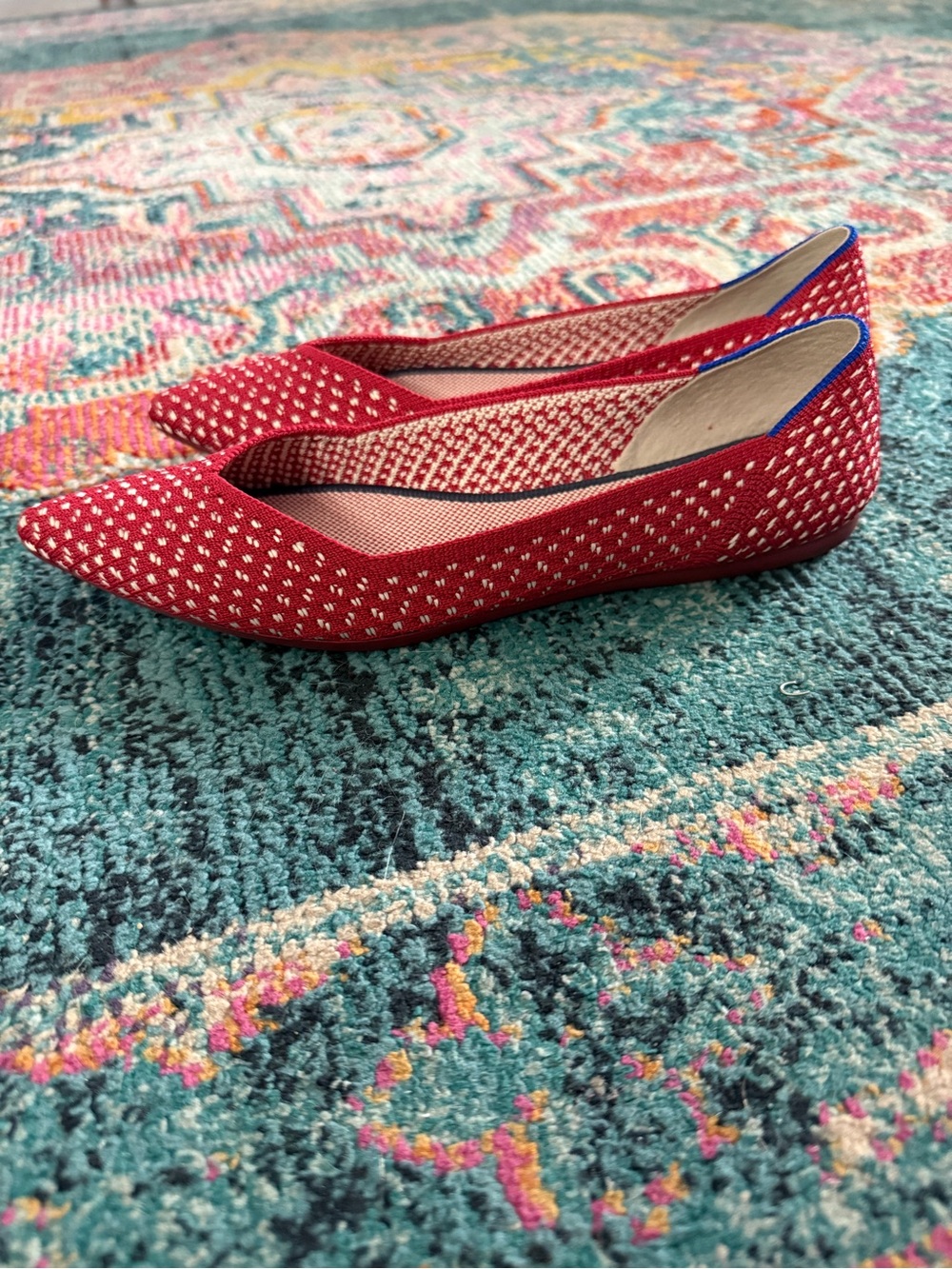 Rothy's The Point ballet flats  Red Apple Honeycomb - Picture 7 of 7